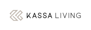 A green background with the word kassa lit in black.